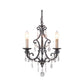 Craftmade Bentley 14" 3-Light Matte Black Candelabra Chandelier