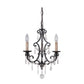 Craftmade Bentley 14" 3-Light Matte Black Candelabra Chandelier