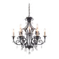 Craftmade Bentley 27" 9-Light Matte Black Candelabra Chandelier