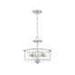 Craftmade Bolden 13" 2-Light Brushed Polished Nickel Semi-Flush Mount Light With Clear Seeded Glass Shade