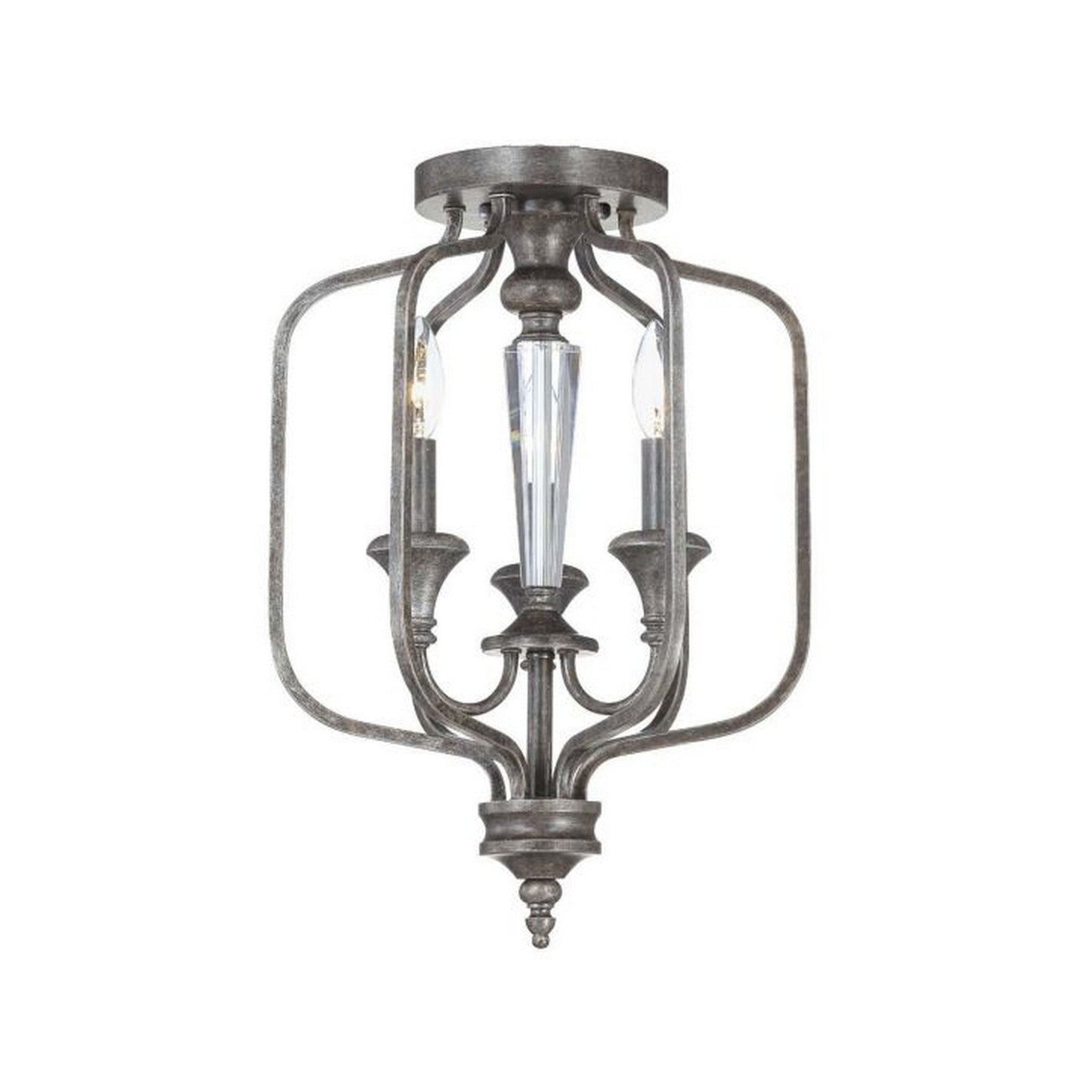Craftmade Boulevard 13" 3-Light Mocha Bronze Candelabra Chandelier With Metal Frame Shade
