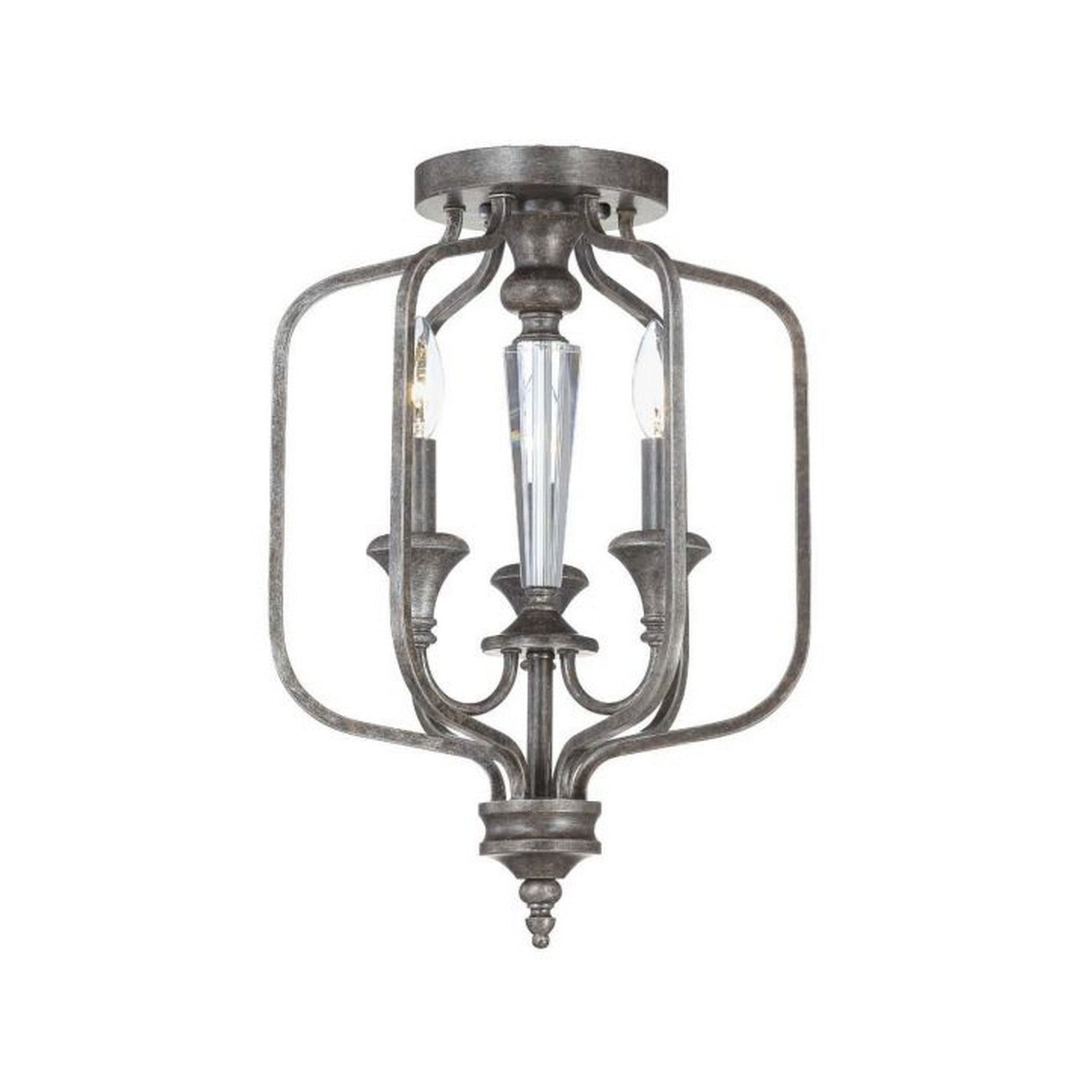 Craftmade Boulevard 13" 3-Light Mocha Bronze Candelabra Chandelier With Metal Frame Shade