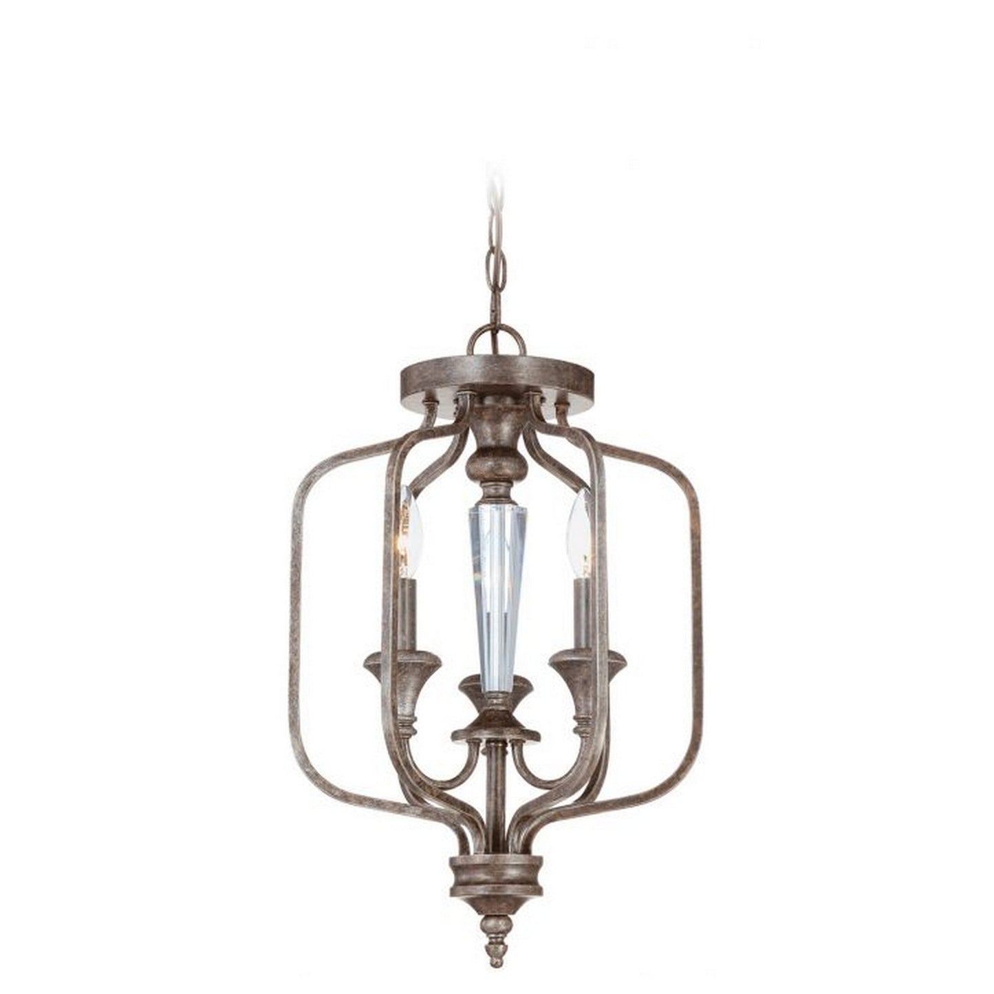 Craftmade Boulevard 13" 3-Light Mocha Bronze Candelabra Chandelier With Metal Frame Shade