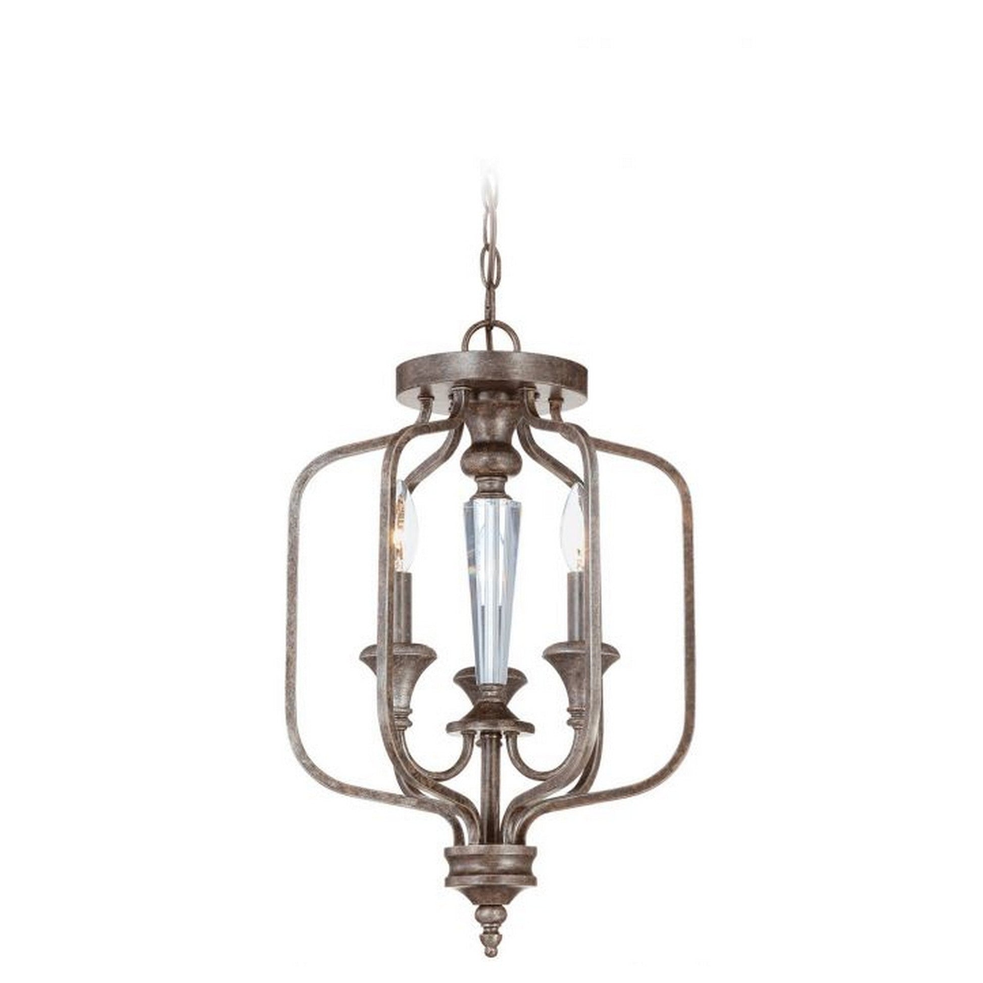Craftmade Boulevard 13" 3-Light Mocha Bronze Candelabra Chandelier With Metal Frame Shade