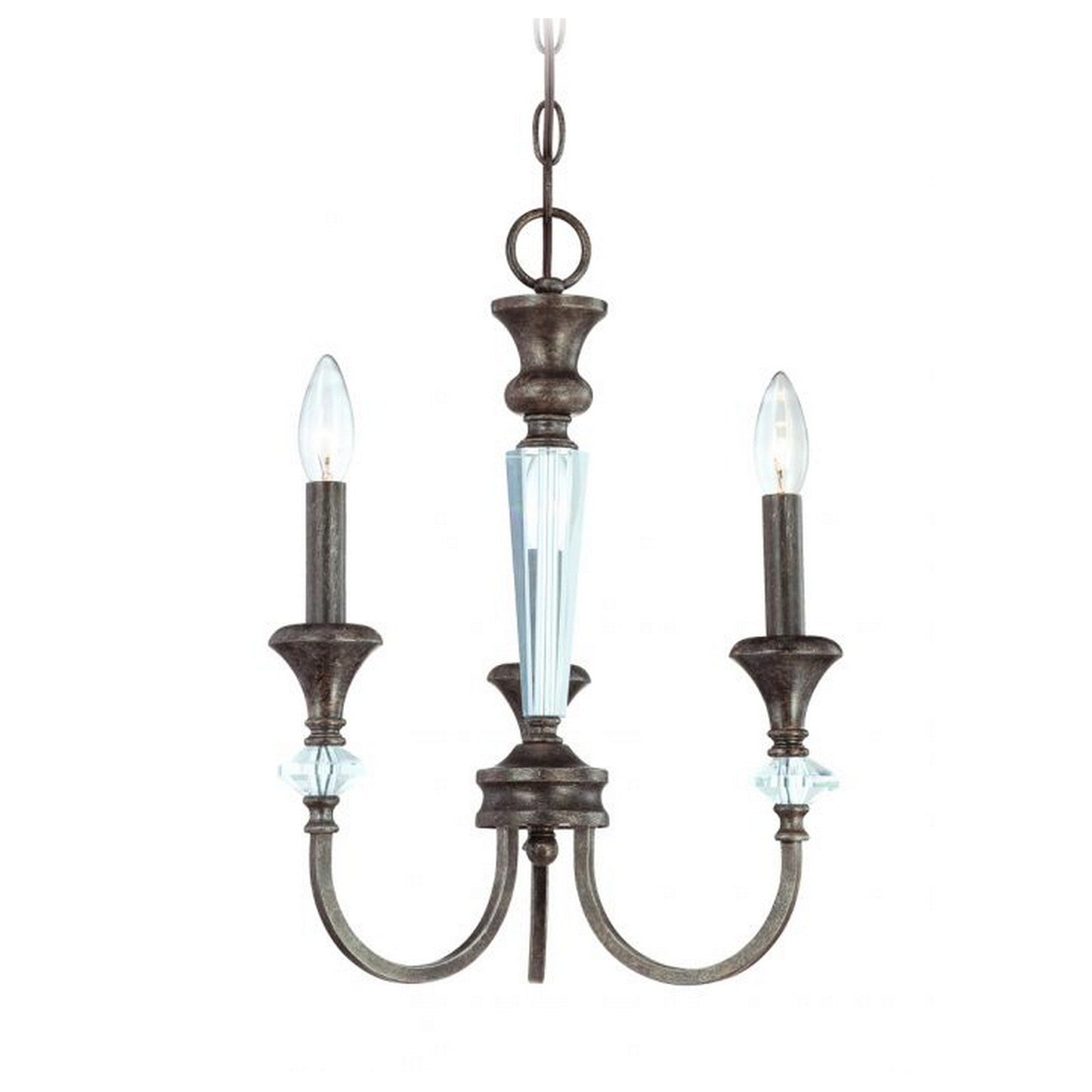 Craftmade Boulevard 13" 3-Light Mocha Bronze Candelabra Chandelier