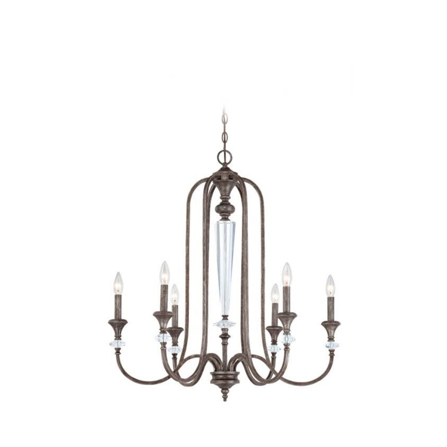 Craftmade Boulevard 29" 6-Light Mocha Bronze Candelabra Chandelier