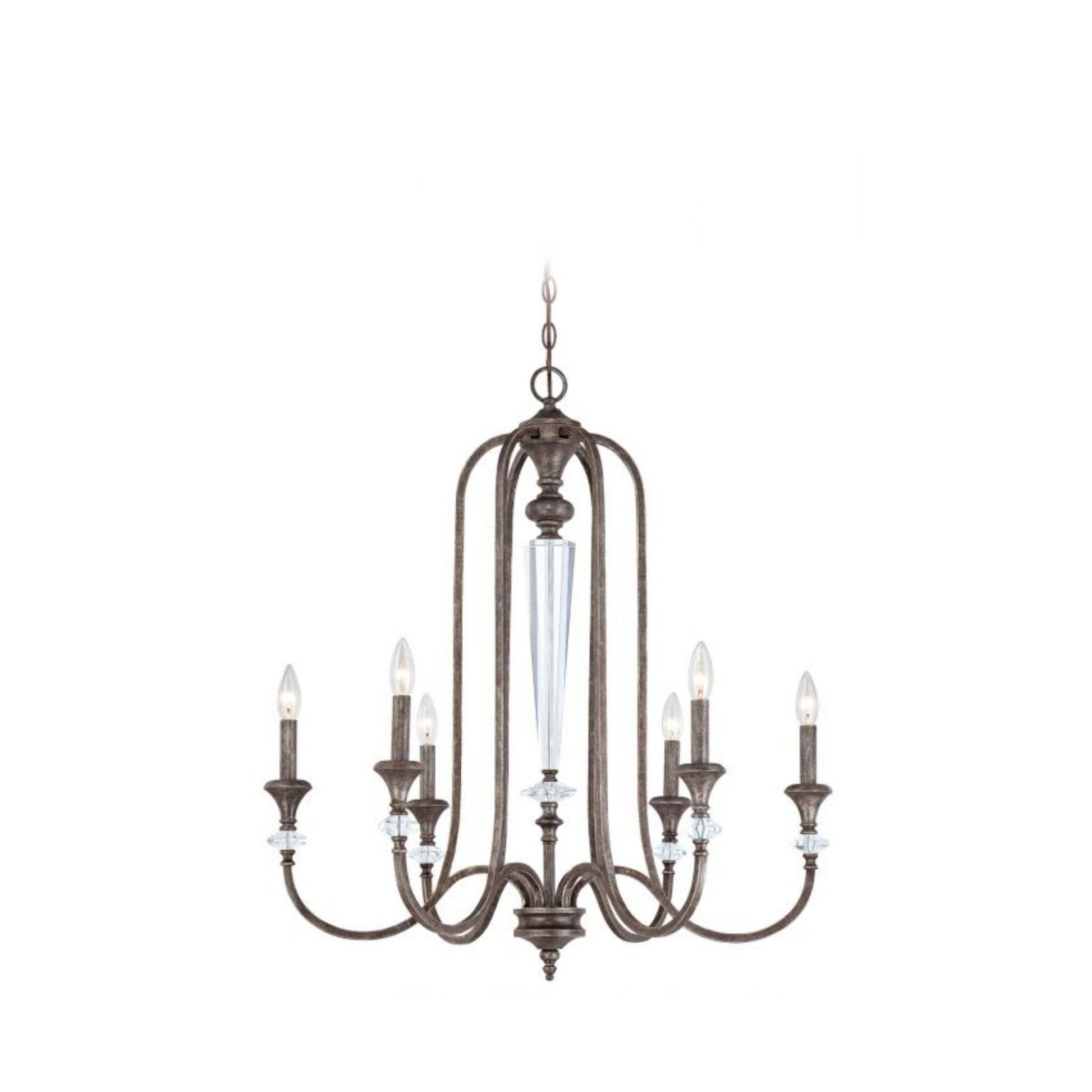Craftmade Boulevard 29" 6-Light Mocha Bronze Candelabra Chandelier