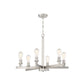 Craftmade Chicago 30" 6-Light Brushed Polished Nickel Bare Bulb Chandelier