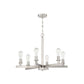 Craftmade Chicago 30" 6-Light Brushed Polished Nickel Bare Bulb Chandelier