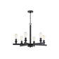 Craftmade Chicago 30" 6-Light Flat Black Bare Bulb Chandelier
