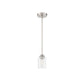 Craftmade Chicago 5" 1-Light Brushed Polished Nickel Mini-Pendant Light With Clear Seeded Glass Shade