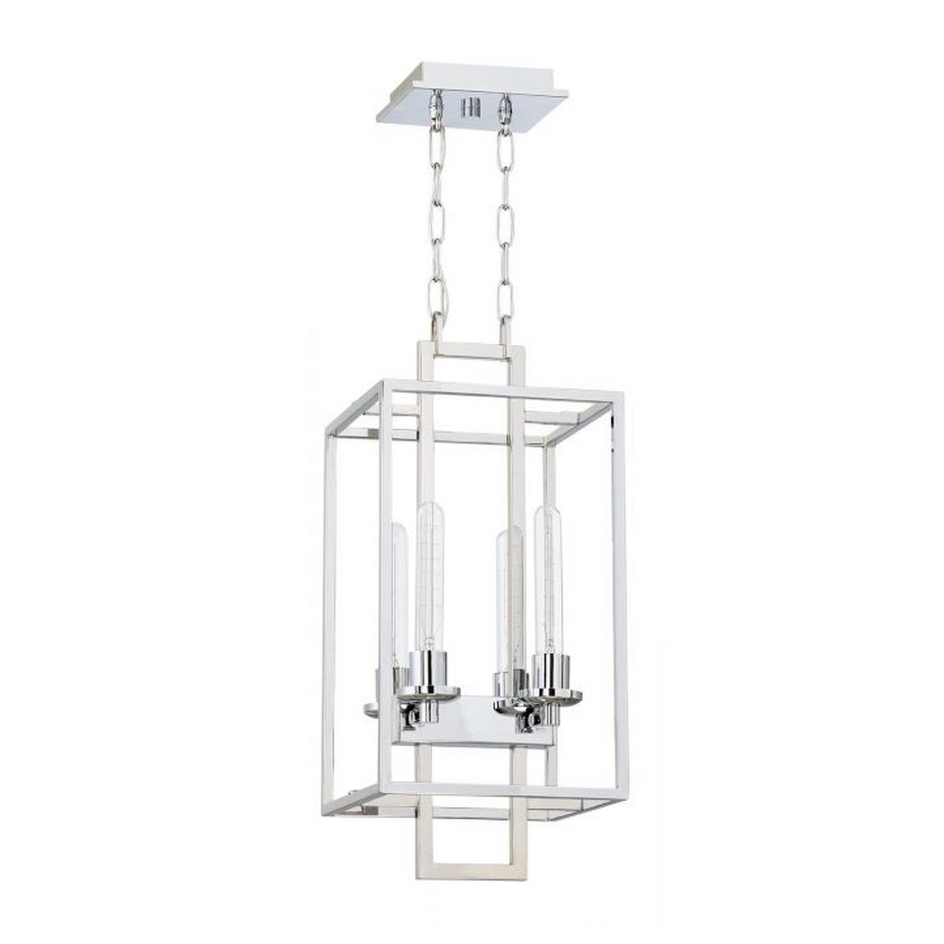 Craftmade Cubic 11" 4-Light Chrome Foyer Chandelier With Open Geometric Frame