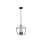 Craftmade Flynt 12" 4-Light Flat Black Candelabra Foyer Chandelier With Open Metal Frame