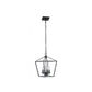 Craftmade Flynt 12" 4-Light Flat Black Candelabra Foyer Chandelier With Open Metal Frame
