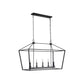 Craftmade Flynt 40" 5-Light Flat Black Kitchen Island Light With Open Metal Frame