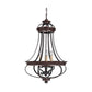 Craftmade Stafford 23" 6-Light Aged Bronze and Textured Black Candelabra Foyer Chandelier