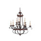 Craftmade Stafford 31" 9-Light 2-Tier Aged Bronze and Textured Black Candelabra Chandelier
