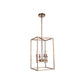 Craftmade Tarryn 14" 4-Light Satin Brass Candle-Style Foyer Chandelier With Crystal Accents and Black Tapered Shades