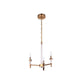 Craftmade Tarryn 20" 3-Light Satin Brass Candle-Style Chandelier With Crystal Accents and Black Tapered Shades