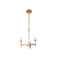 Craftmade Tarryn 20" 3-Light Satin Brass Candle-Style Chandelier With Crystal Accents and Black Tapered Shades