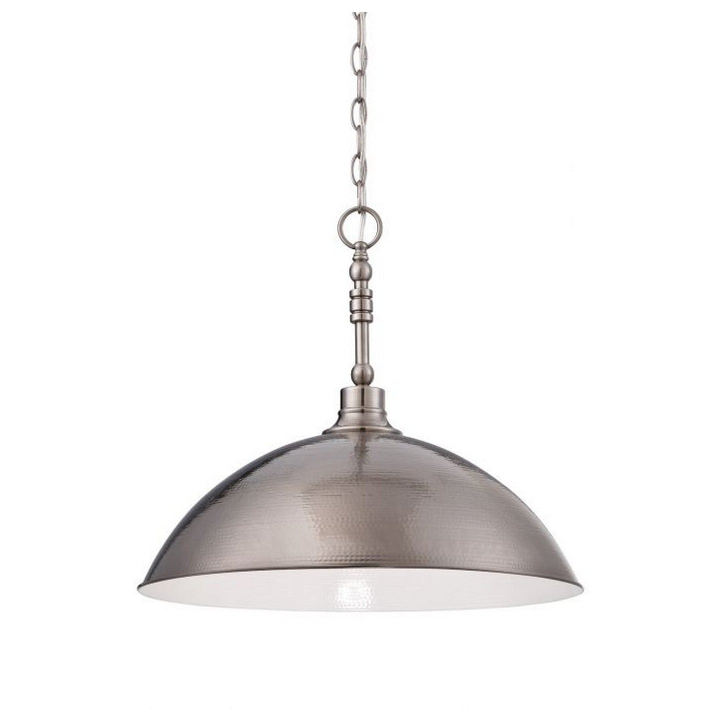 Craftmade Timarron 20" 1-Light Antique Nickel Large Pendant Light With Hammered Metal Shade