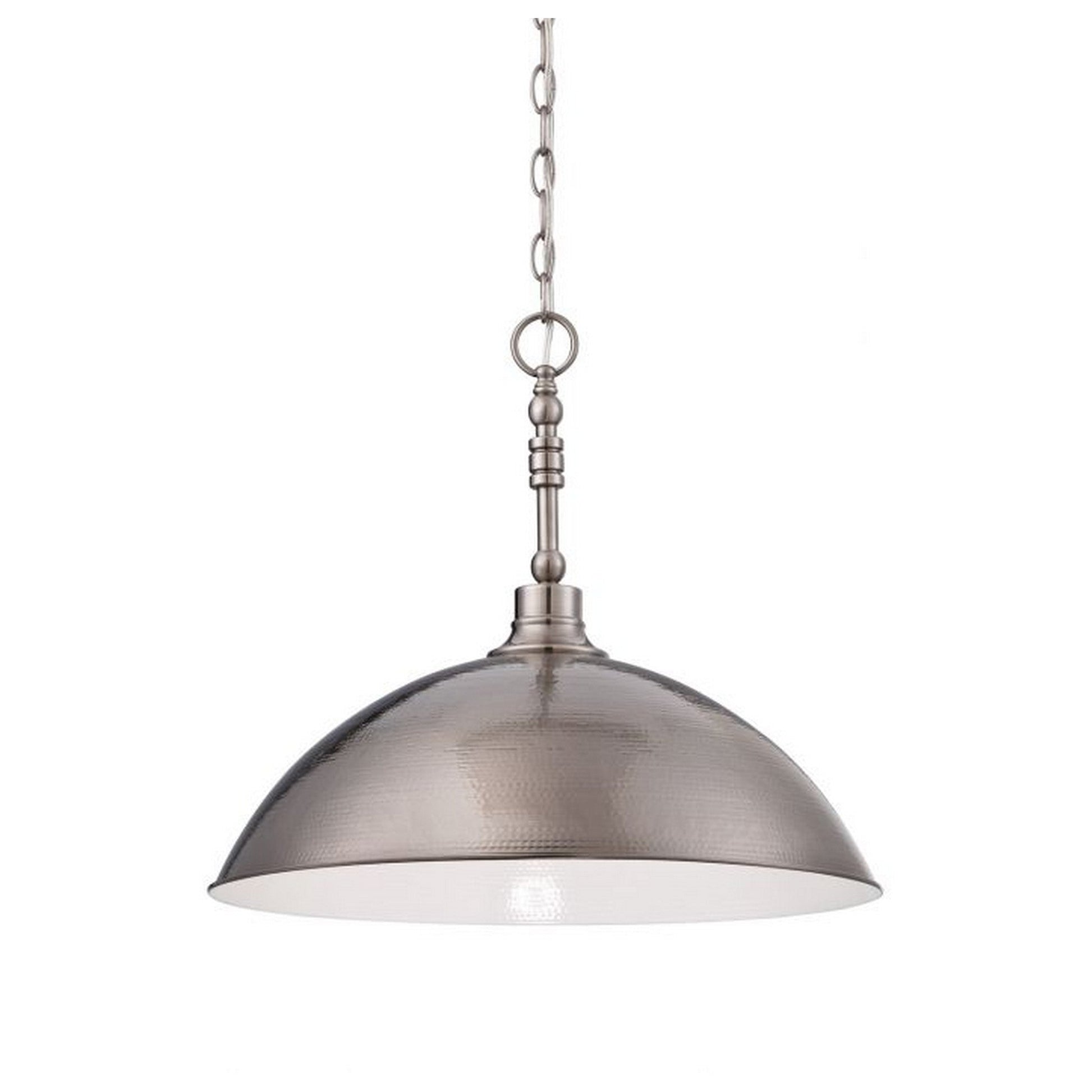 Craftmade Timarron 20" 1-Light Antique Nickel Large Pendant Light With Hammered Metal Shade