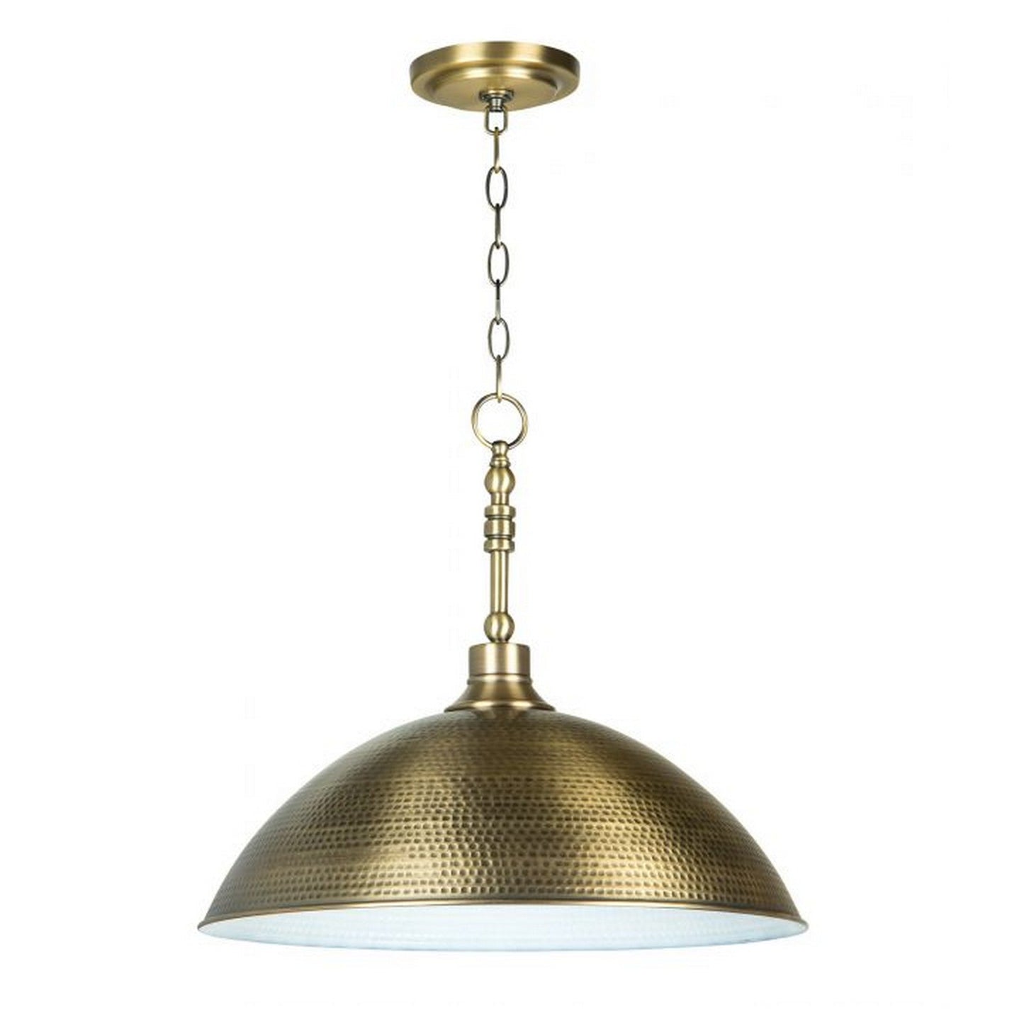 Craftmade Timarron 20" 1-Light Legacy Brass Large Pendant Light With Hammered Metal Shade