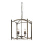 Crestview Collection Brighten 22" 4-Light Traditional Metal Chandelier In Antique Black Iron Finish