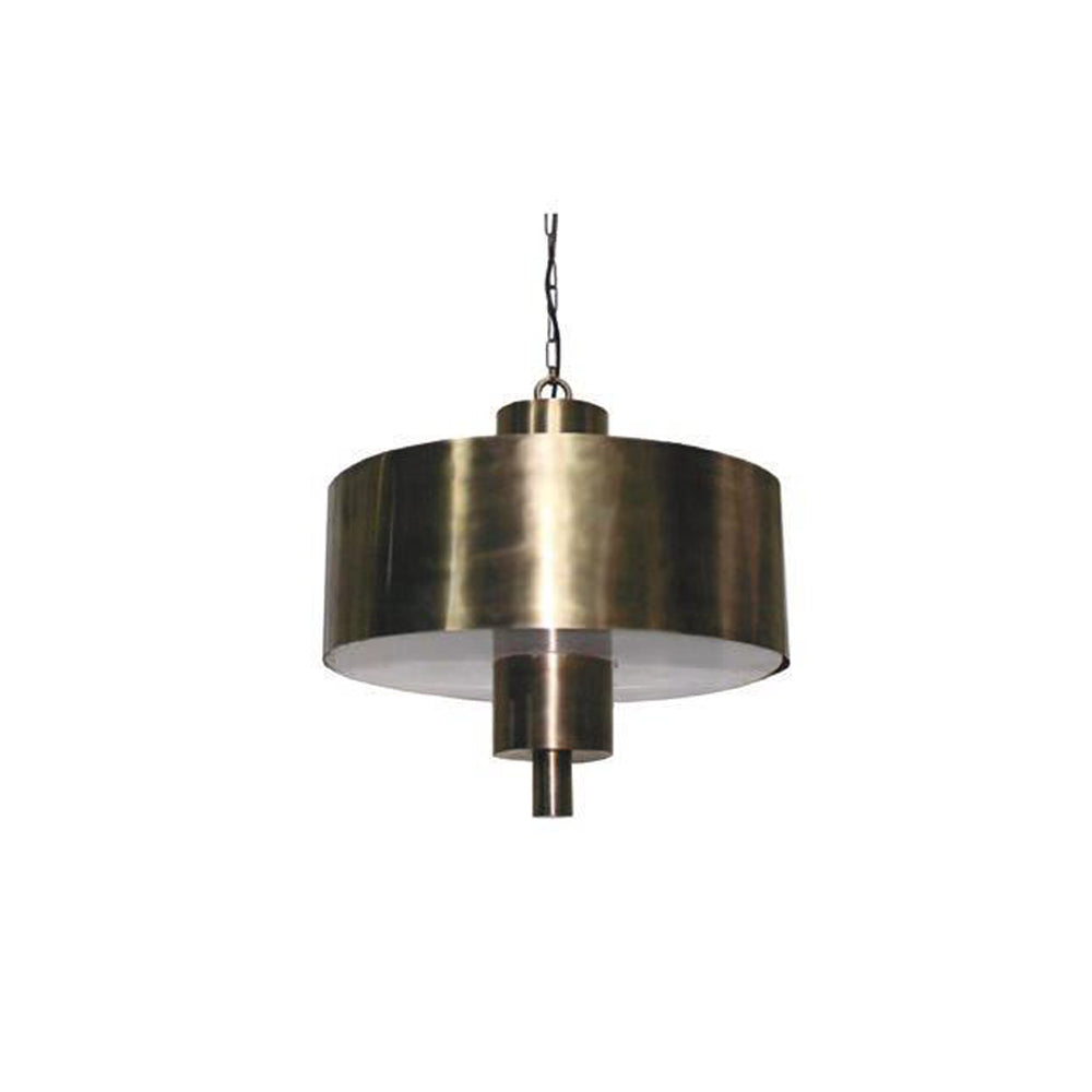 Crestview Collection Byron 23" Transitional Metal Pendant Lamp In Antique Brass Finish
