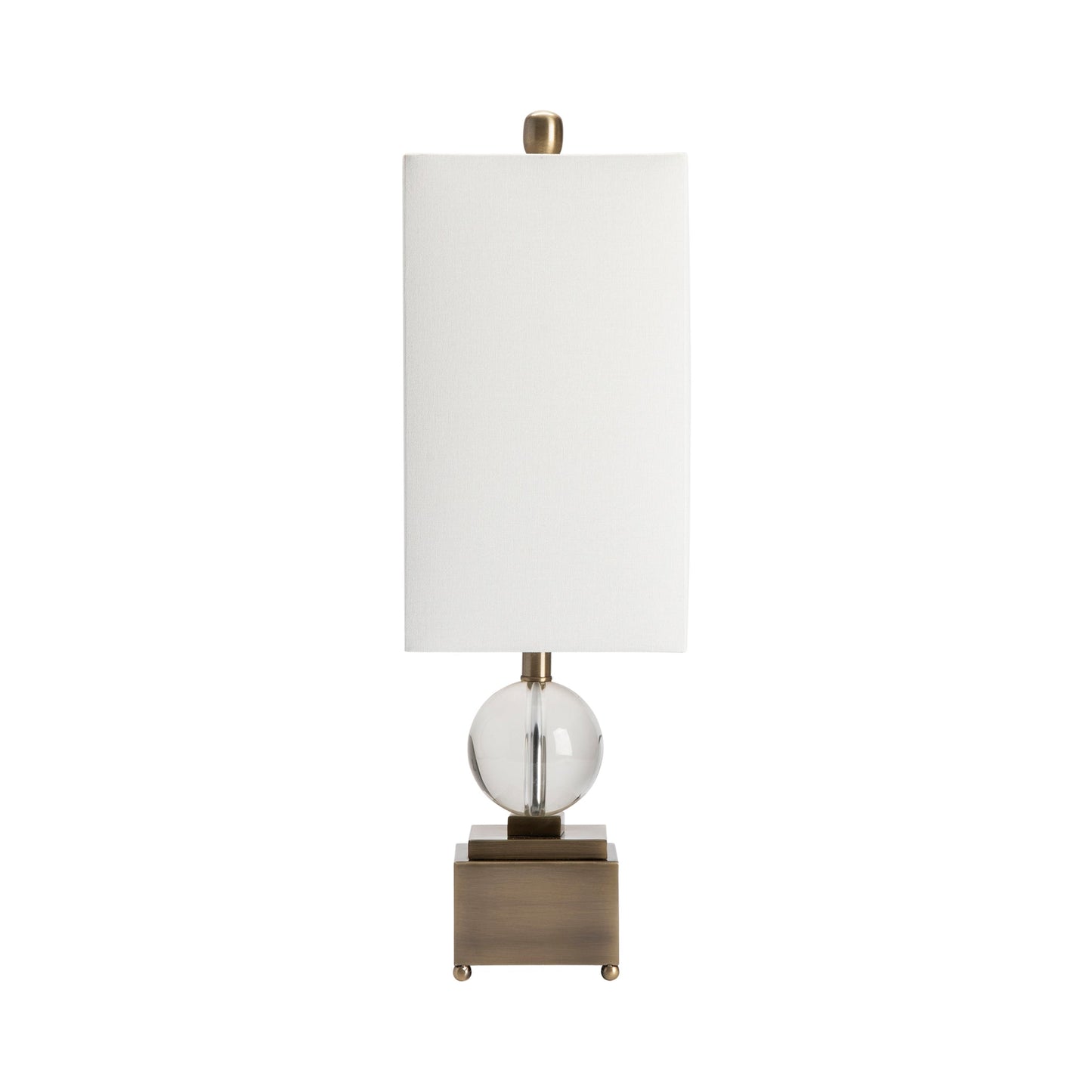 Crestview Collection Caprice 25" Transitional Crystal And Metal Table Lamp In Antique Brass And Crystal Finish With Soft White Linen Shade