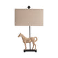 Crestview Collection Chase 27" Traditional Resin Table Lamp In Bleached White And Black Finish With Oatmeal Linen Shade