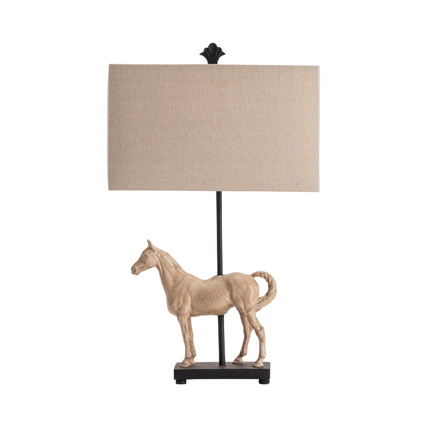 Crestview Collection Chase 27" Traditional Resin Table Lamp In Bleached White And Black Finish With Oatmeal Linen Shade