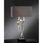 Crestview Collection Coventry 37" Modern Resin And Crystal Table Lamp In Silver Leaf And Crystal Finish With Natural Linen Shade