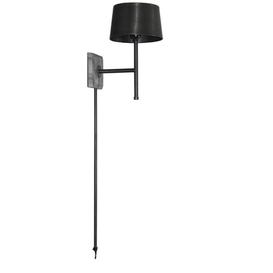 Crestview Collection Drake 14" Transitional Metal Wall Sconce In Gunmetal And Gray Marble Finish With Metal Shade
