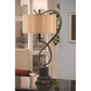 Crestview Collection Echo 27" Traditional Metal Table Lamp In Bronze Finish With Beige Fabric Drum Shade