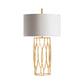 Crestview Collection Global 32" Traditional Metal Table Lamp In Gold Leaf Finish With Linen Shade