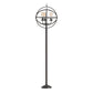 Crestview Collection Global 70" Modern Metal Floor Lamp In Oil Bronze Finish With Metal Global Shade And Edison Bulbs