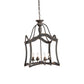Crestview Collection La Roux 32" 4-Light Traditional Metal Chandelier In Rustic Black Finish