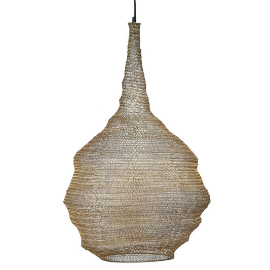 Crestview Collection Link 24" Modern Metal Pendant Lamp In Plated Brass Finish