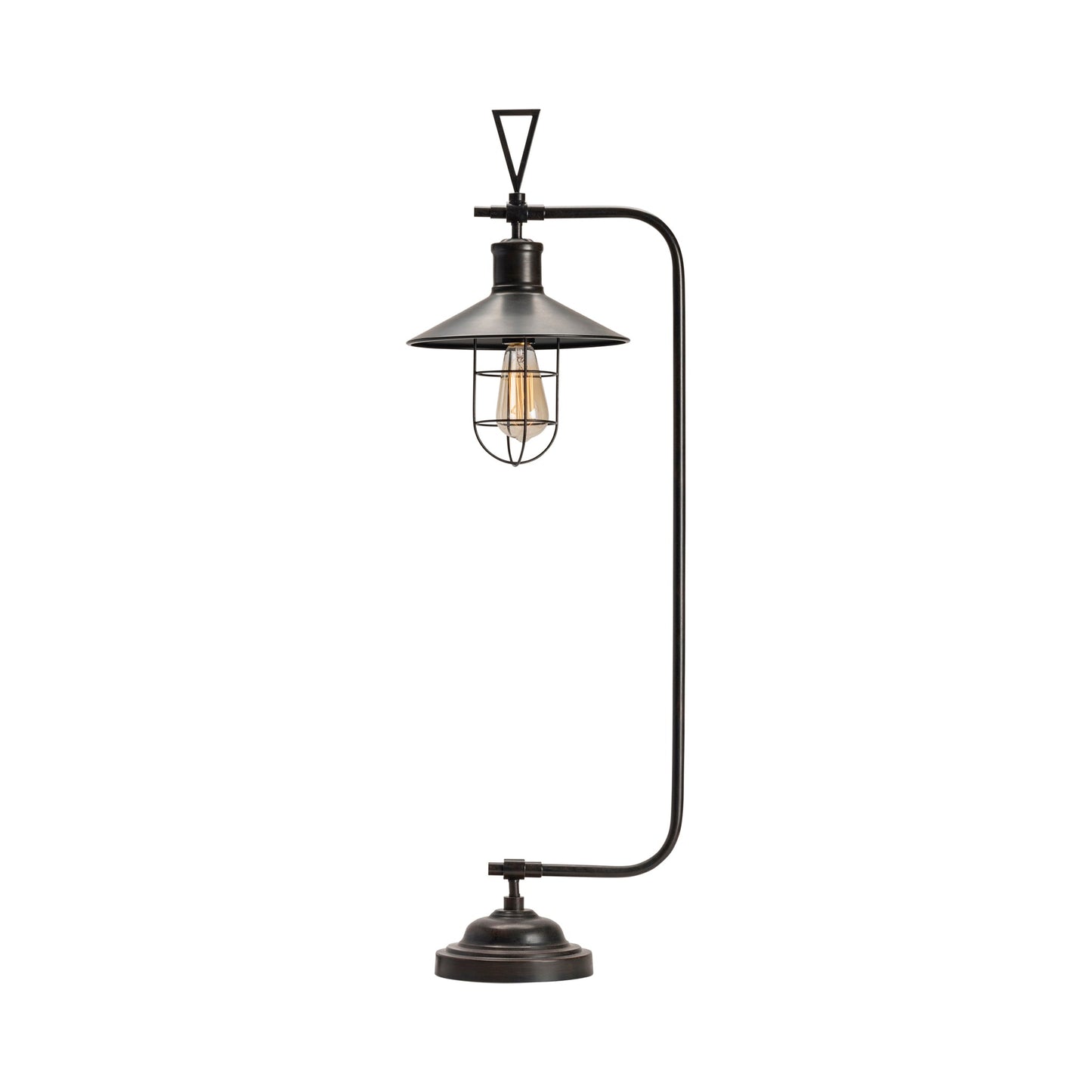 Crestview Collection Melbourne 41" Rustic Metal Table Lamp In Antique Bronze Finish With Metal Shade