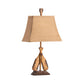 Crestview Collection Oar 21" Rustic Resin Accent Lamp In Old Oar Finish With Burlap Shade