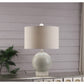 Crestview Collection Omni 25" Transitional Glass And Crystal Table Lamp In Smoking Glass And Frosted Finish With Gray Linen Drum Shade