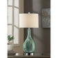 Crestview Collection Sea Scape 30" Transitional Ceramic Table Lamp In Blue Ceramic Finish With Taupe Linen Shade