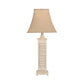 Crestview Collection Seaside 34" Coastal Resin Table Lamp In Gray Washed White Finish With Square Linen Fabric Shade