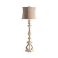 Crestview Collection Serenity 48" Traditional Resin Table Lamp In White Wash Finish With Natural Linen Shade
