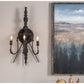 Crestview Collection Shelton 32" Traditional Iron Wall Sconce In Antique Black Iron Finish