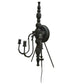 Crestview Collection Shelton 32" Traditional Iron Wall Sconce In Antique Black Iron Finish