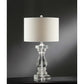 Crestview Collection Viatala Collum 29" Transitional Crystal Table Lamp In Crystal Finish With White Shade