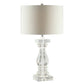 Crestview Collection Viatala Collum 29" Transitional Crystal Table Lamp In Crystal Finish With White Shade