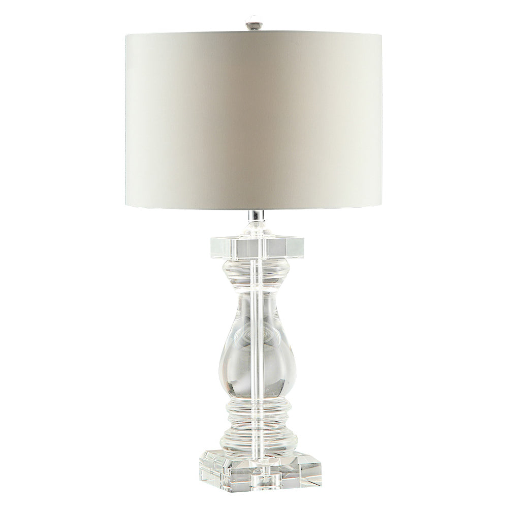 Crestview Collection Viatala Collum 29" Transitional Crystal Table Lamp In Crystal Finish With White Shade